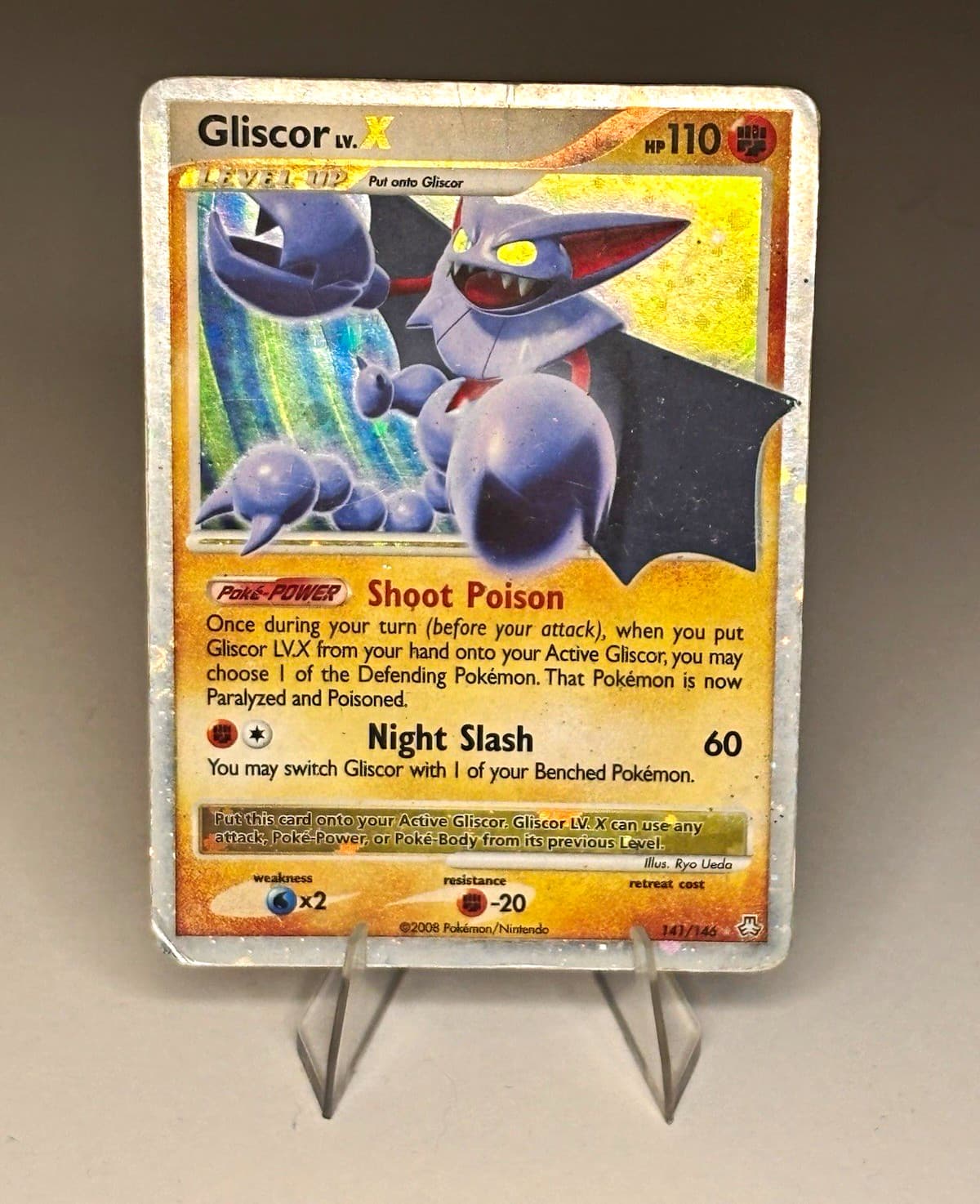Pokémon TCG Gliscor LV.X Legends Awakened 141/146 Holo Ultra Rare ENG 110 HP DM