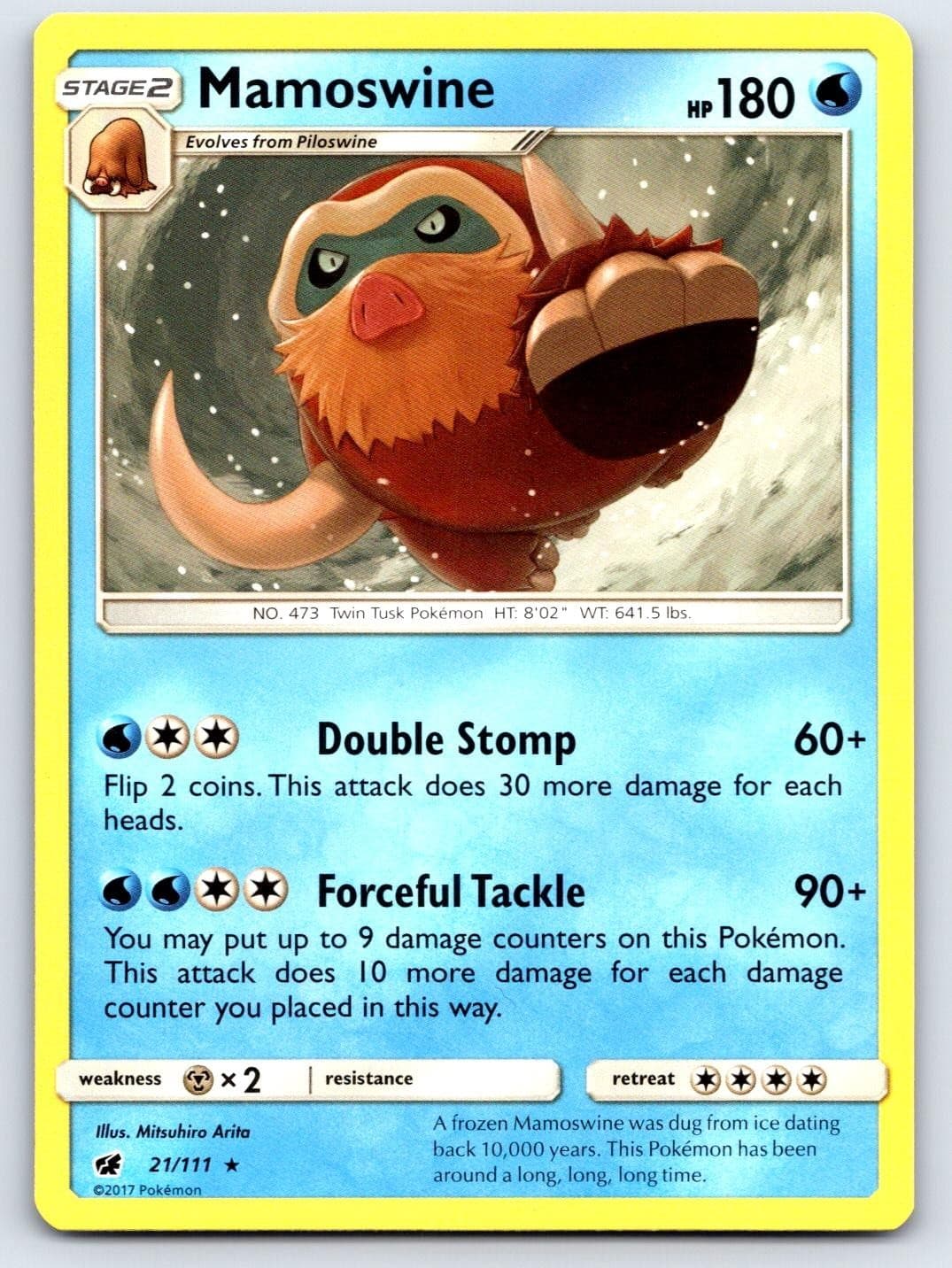 Mamoswine 21/111 Rare Crimson Invasion Pokemon