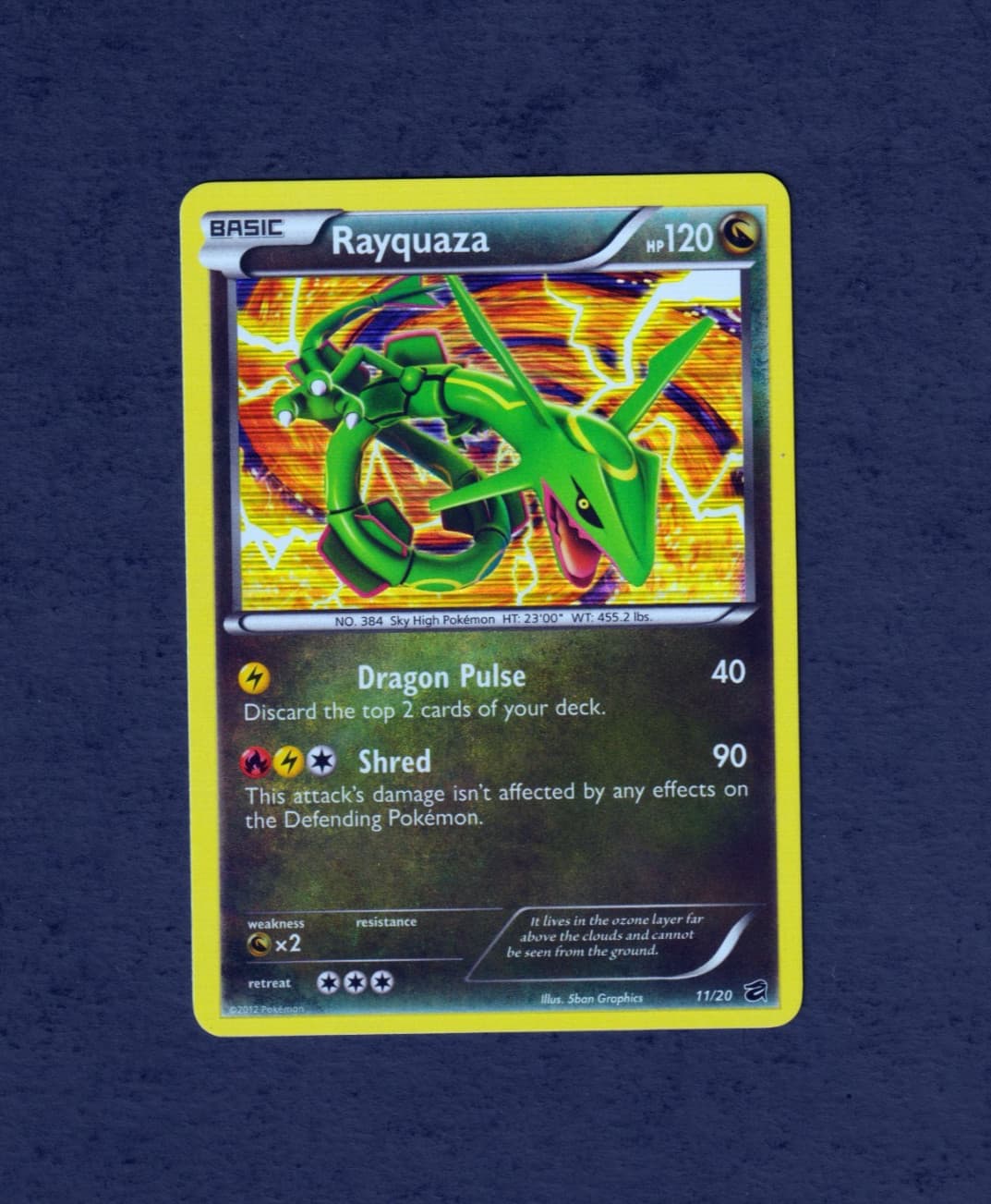 2012 POKEMON RAYQUAZA 11/20-DRAGON VAULT -ULTRA RARE -HOLO NM