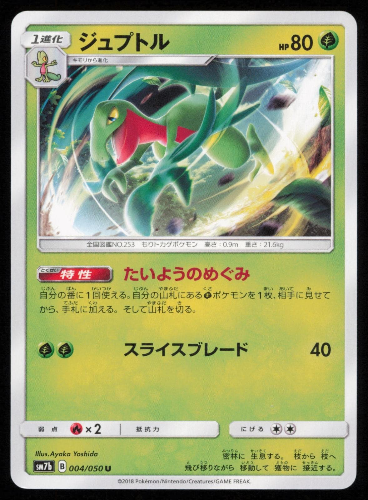 Grovyle 004/050 Japanese Pokemon Fairy Rise SM7B NM