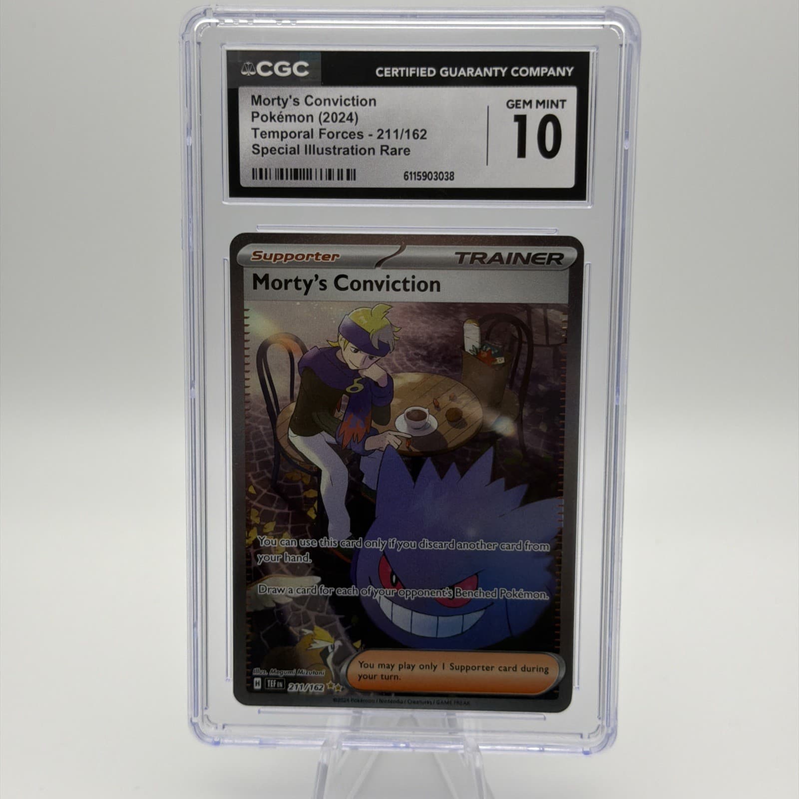 Pokemon Morty's Conviction Temporal Forces 211/162 SIR CGC 10 Gem Mint