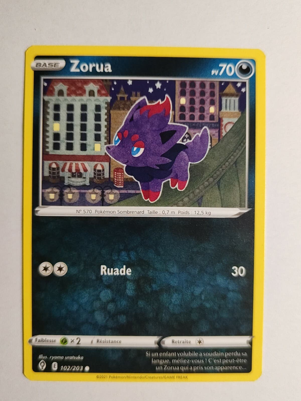 Carte Pokemon - Zorua - 102/203 Évolution Céleste EB07