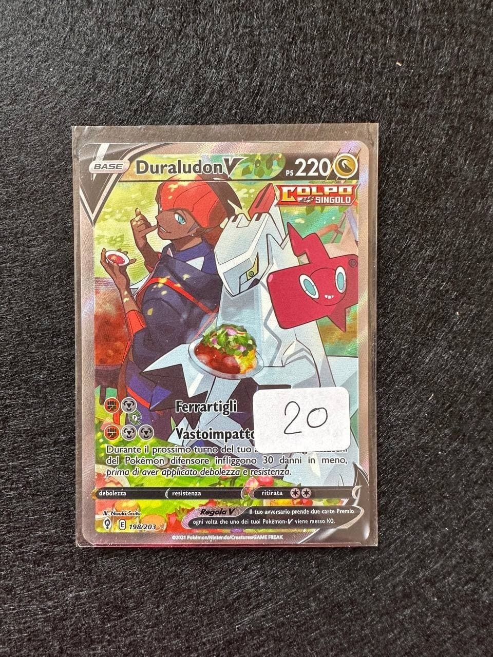 DURALUDON V 198/203 EVOLUZIONI ETEREE CARTA POKEMON ITA RARA
