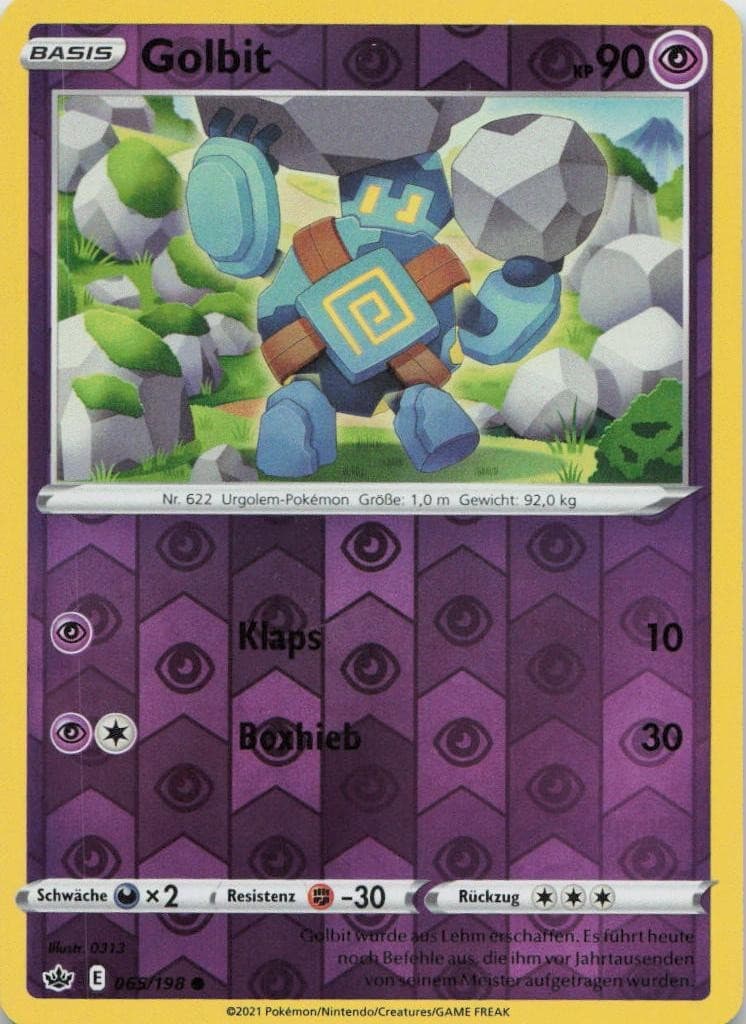 Pokémon Golbit Schaurige Herrschaft #65 GD DE