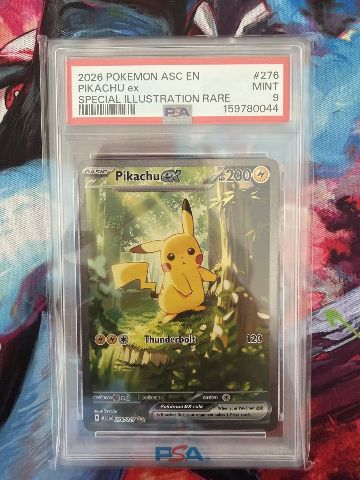 PIKACHU EX SIR 276/217 POKEMON ASCENDED HEROES 2026 276 PSA 9
