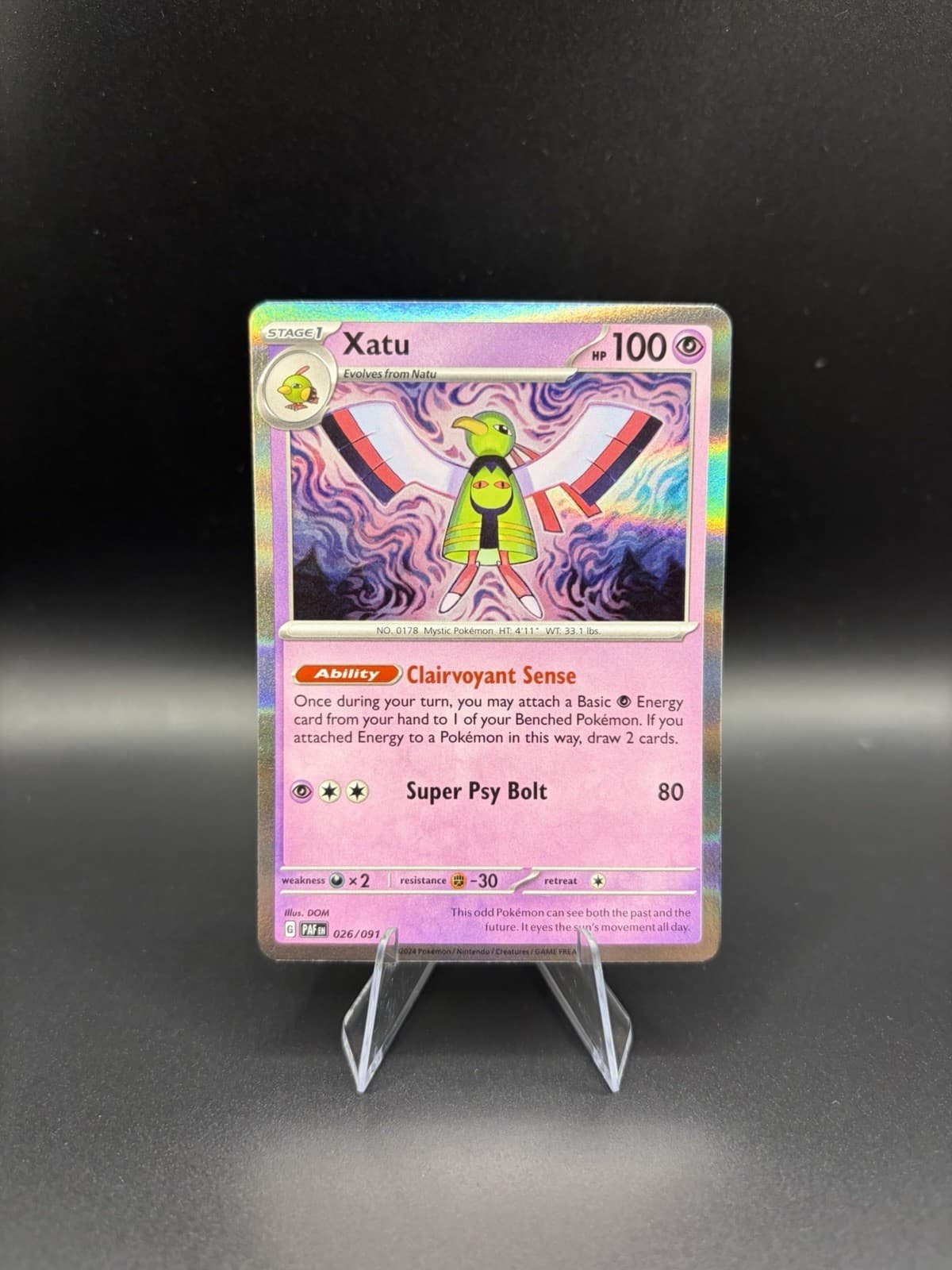 Xatu Holo 26/91 Pokemon SV: Paldean Fates