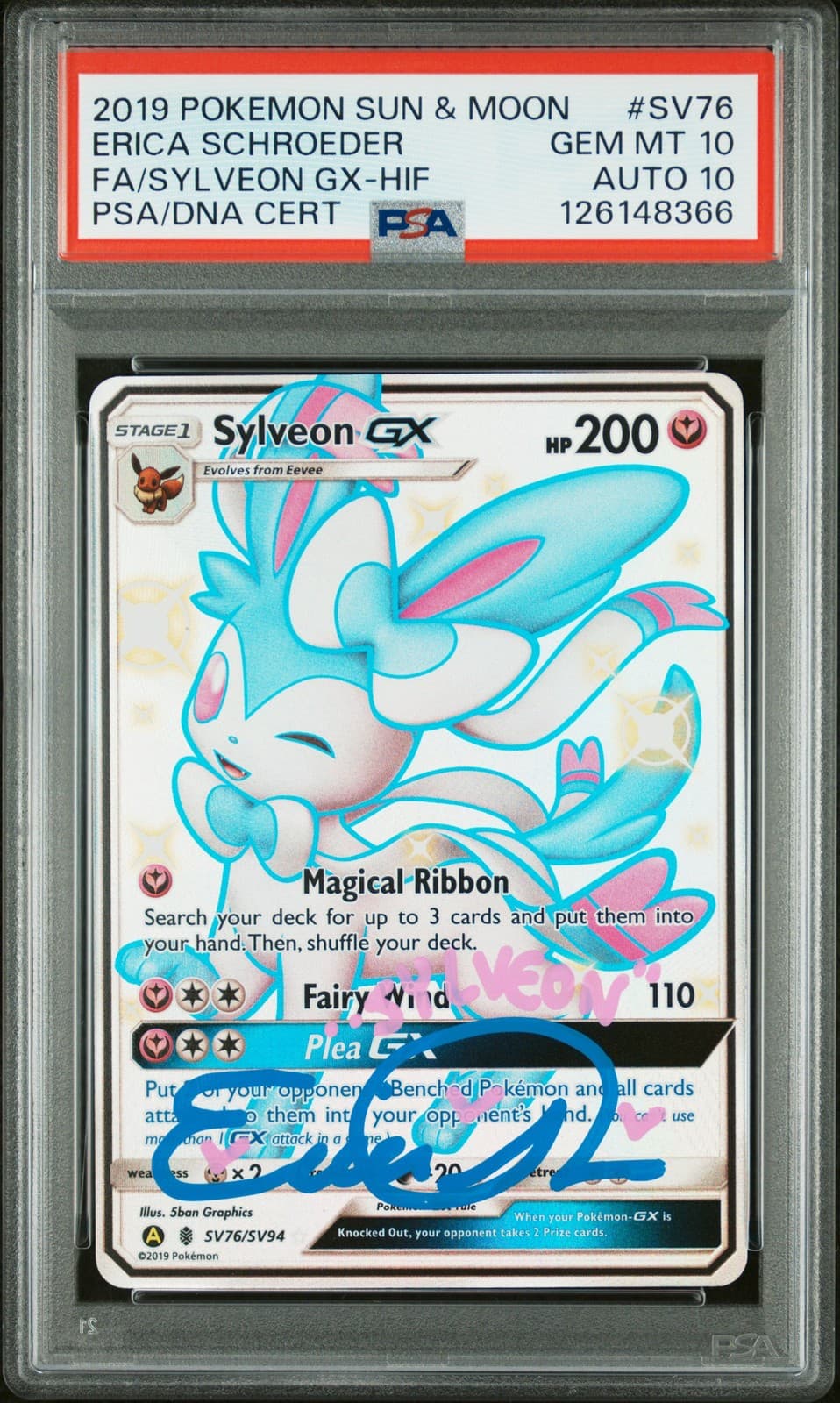 SYLVEON GX SV76/SV94 HIDDEN FATES POKEMON PSA 10