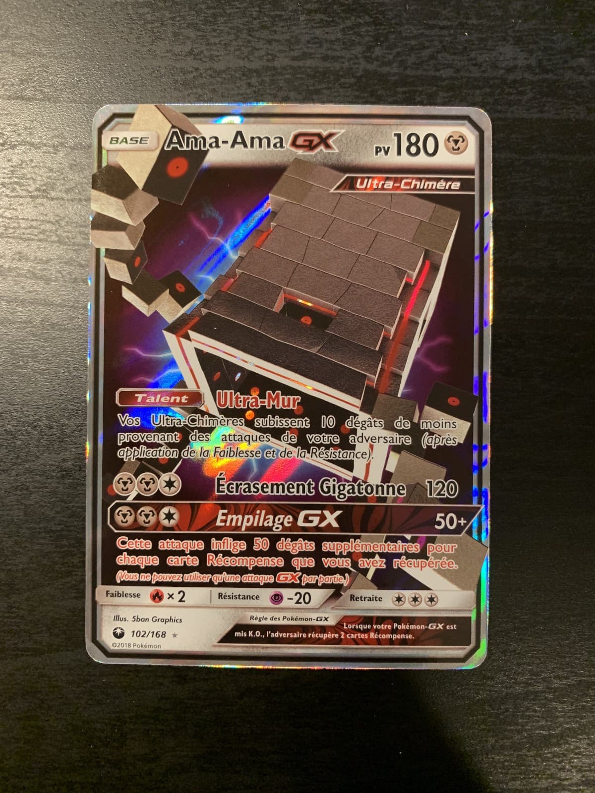 Carte Pokémon Ama-Ama GX 102/168 SL7 Soleil & Lune Tempête Céleste FR
