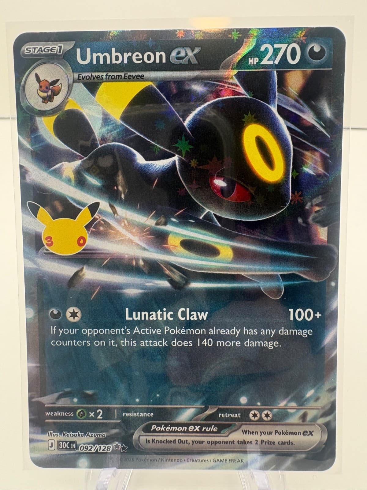 Pokemon 30th Celebration Umbreon ex 92/128