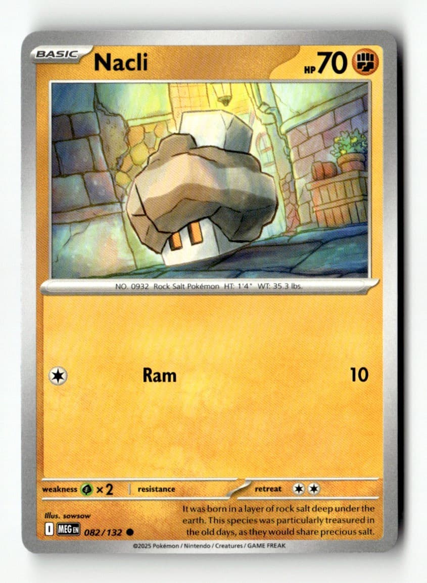Nacli 82/132 Mega Evolution Regular 2025 Pokemon NM