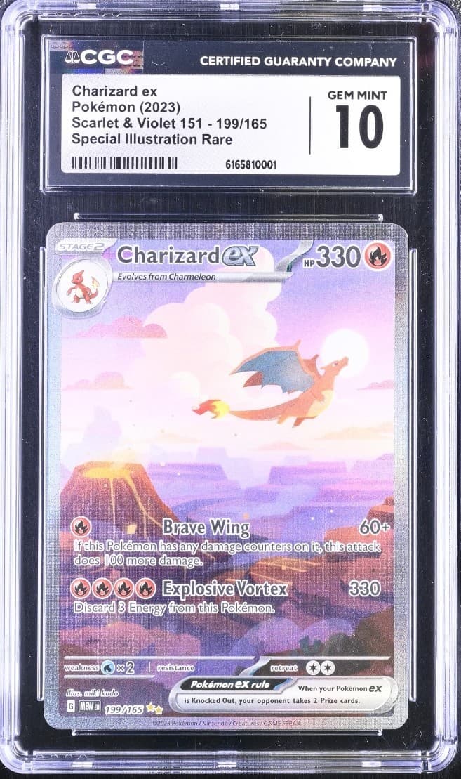 2023 POKEMON 151 CHARIZARD EX SIR SPECIAL ILLUSTRATION RARE #199/165 CGC 10 GM