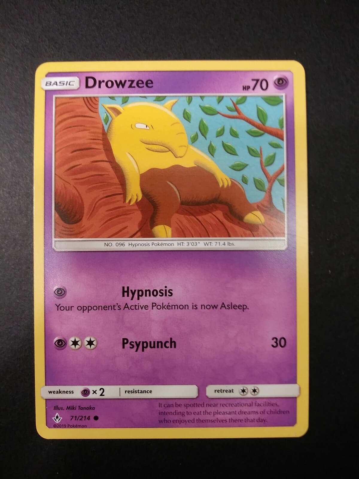 Pokemon Unbroken Bonds Drowzee Common Card 71/214 NM