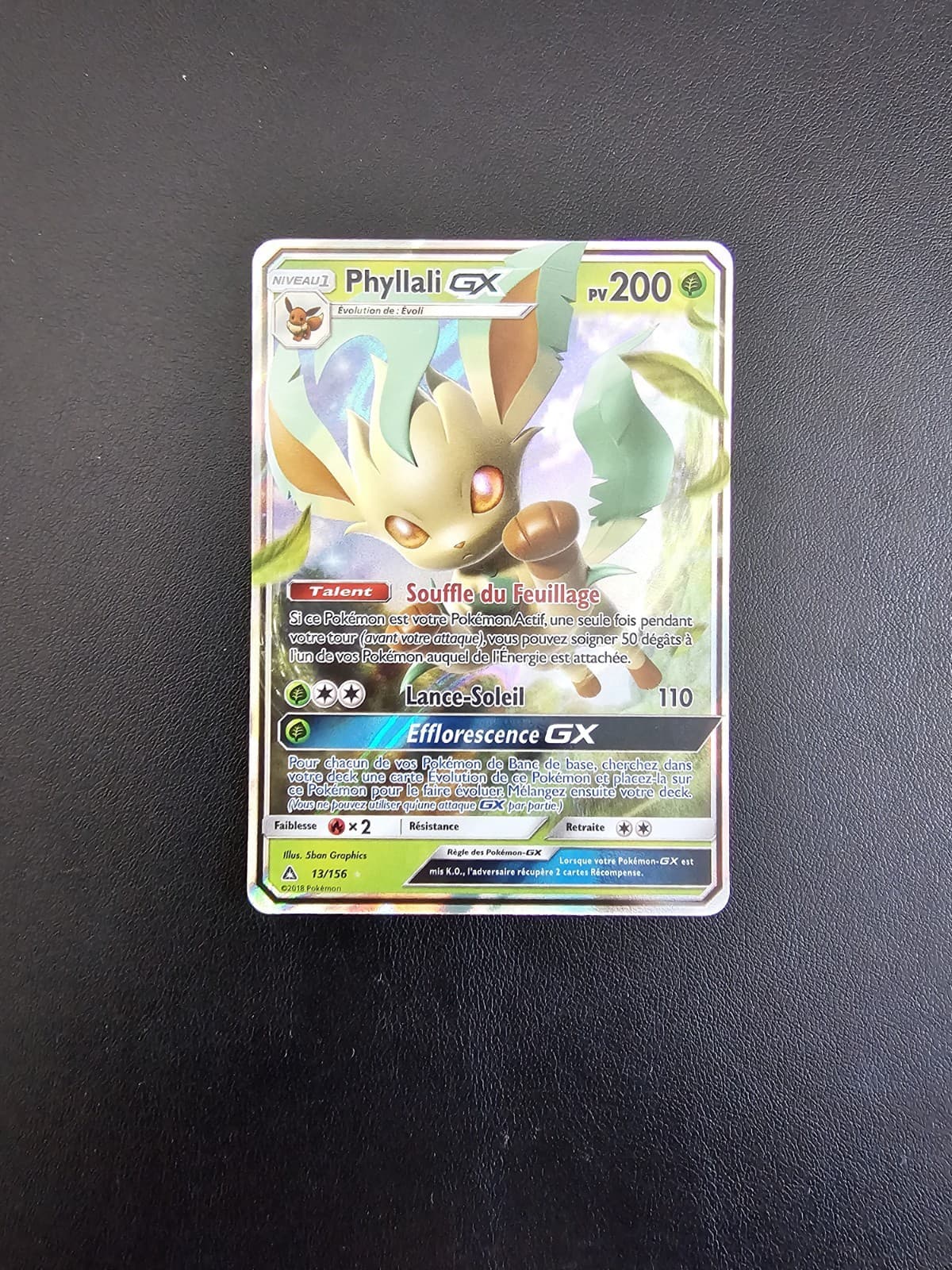 Carte Pokémon Phyllali GX 13/156 SL5 Soleil & Lune Ultra Prisme FR