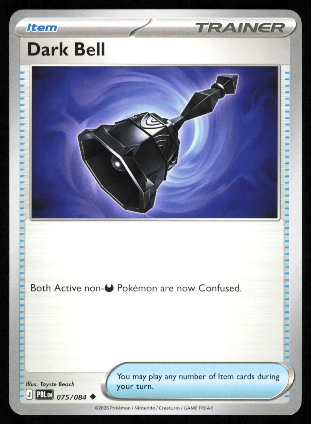 2026 Pitch Black Dark Bell Uncommon Near Mint or Better #75/84