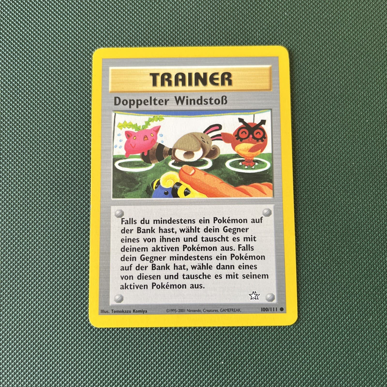 Pokémon Karte Doppelter Windstoß 100/111 Neo Genesis Deutsch Pokemon