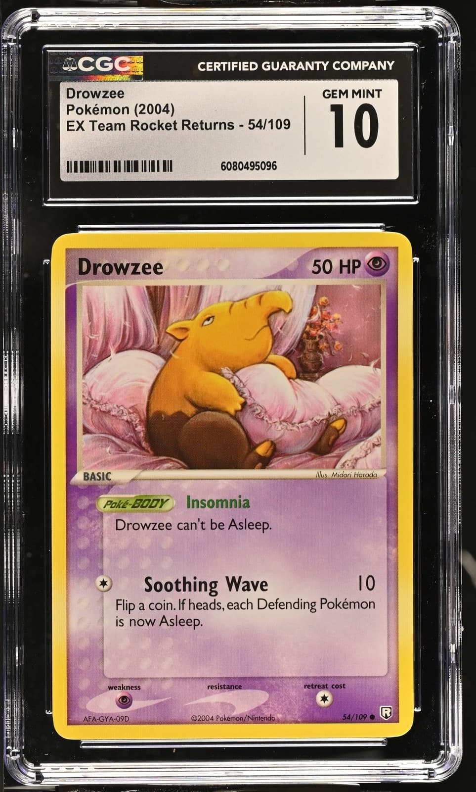 2004 EX Team Rocket Returns #54/109 Drowzee CGC 10