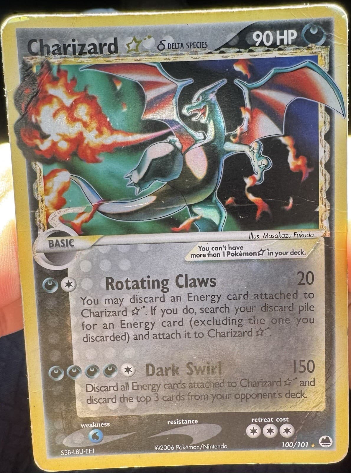 Charizard Star Delta Species EX Dragon Frontiers 100/101 Holo Ultra Rare 2006