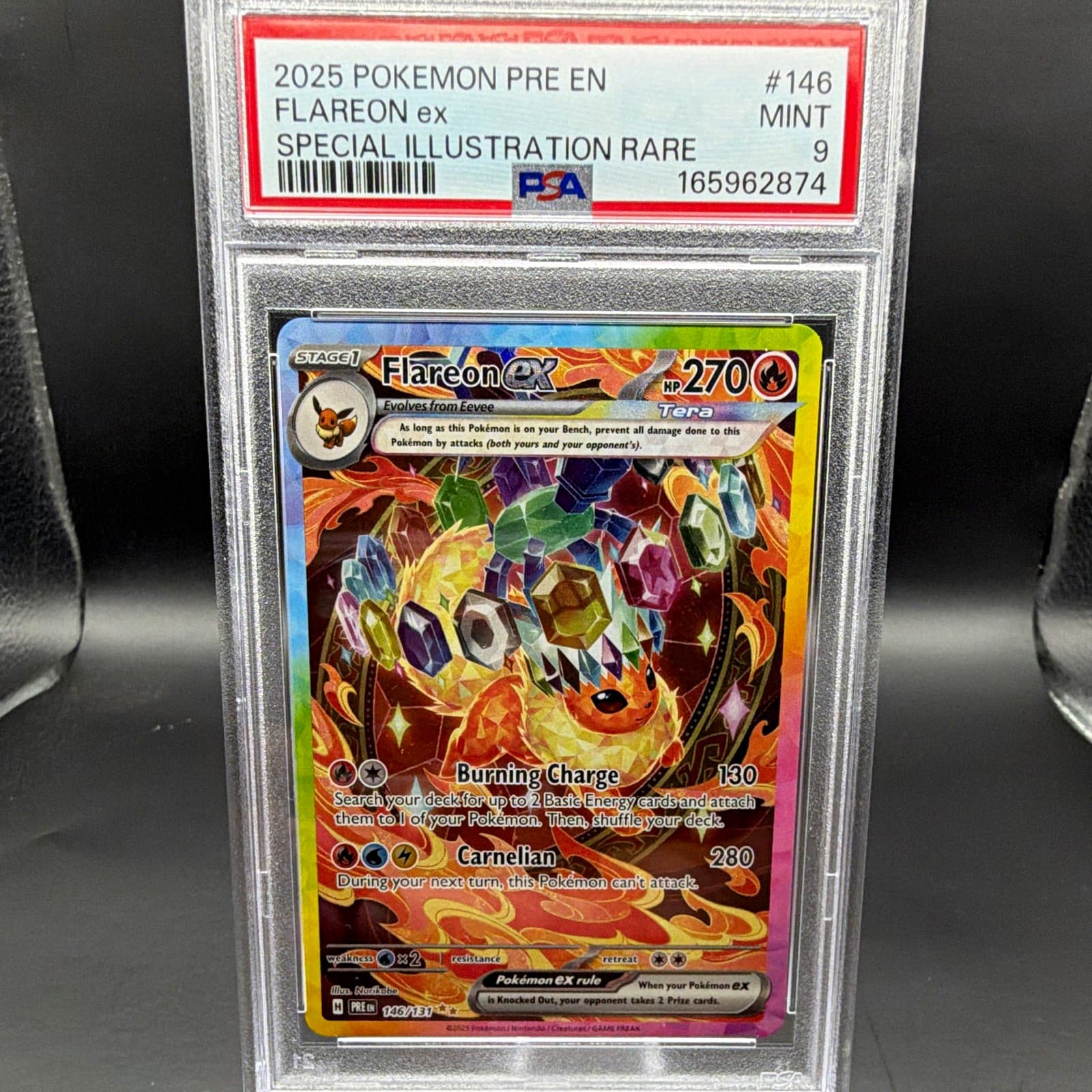 Pokémon TCG Flareon ex 146/131 SV: Prismatic Evolutions SIR Holo ENG PSA 9