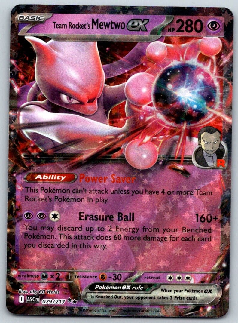 Team Rocket's Mewtwo ex 079/217 RR ME: Ascended Heroes Holofoil (Near Mint)