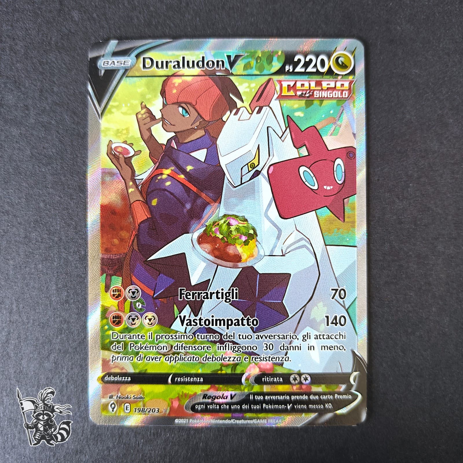 Pokemon Duraludon V Full Art 198/203 EVS ♦ Evoluzioni Eteree Ita ♦ Near Mint