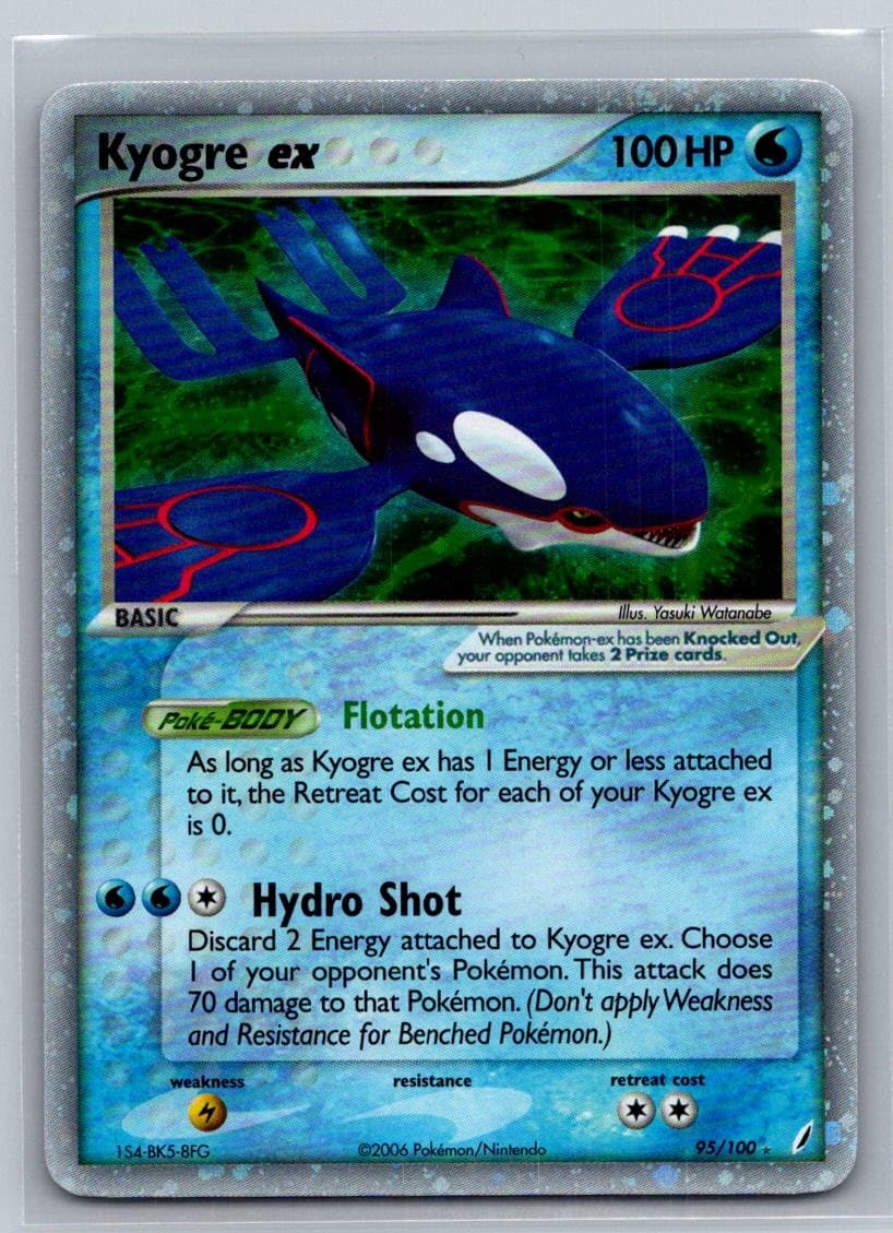 Kyogre ex 95/100 NM Holo Crystal Guardians Pokemon