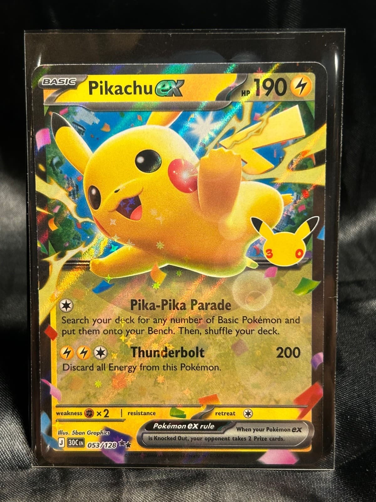 Pikachu Ex #53 Pokemon 30th Celebration