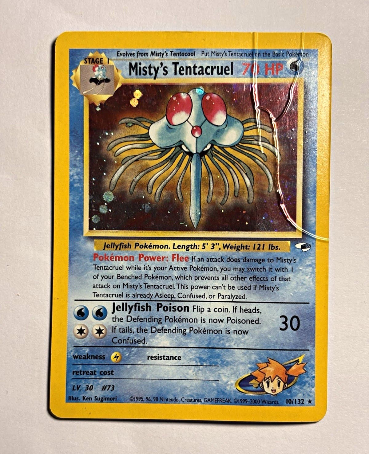 Pokémon TCG Misty's Tentacruel Gym Heroes 10/132 70 HP Holo Rare EN 2000