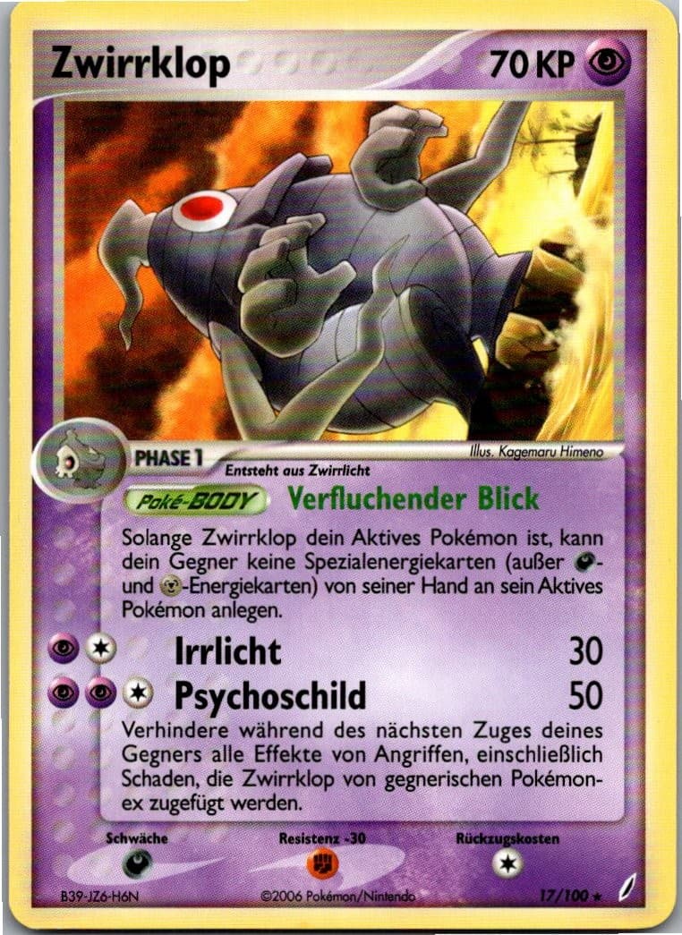 Pokémon Zwirrklop 17/100 - EX Crystal Guadians - Deutsch 2007 Pokemon