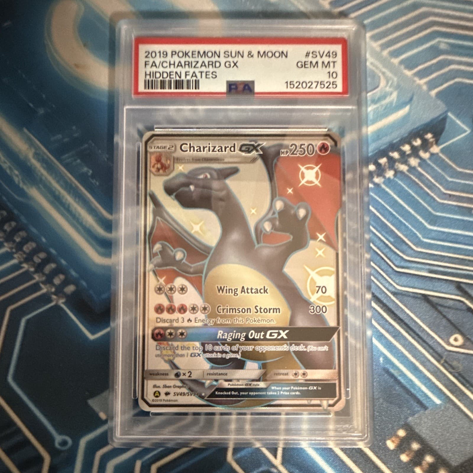Charizard GX SV49/SV94 Hidden Fates Shiny Vault Holo Full Art 2019 PSA 10 MO