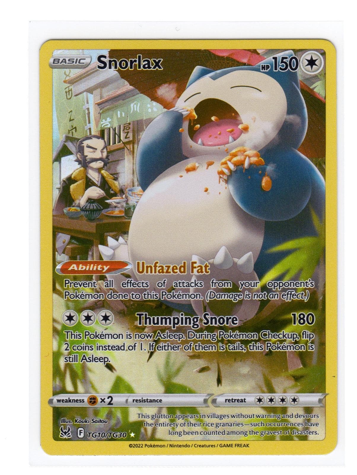 Snorlax TG10/TG30 Holo Lost Origin Trainer Gallery Pokemon NM