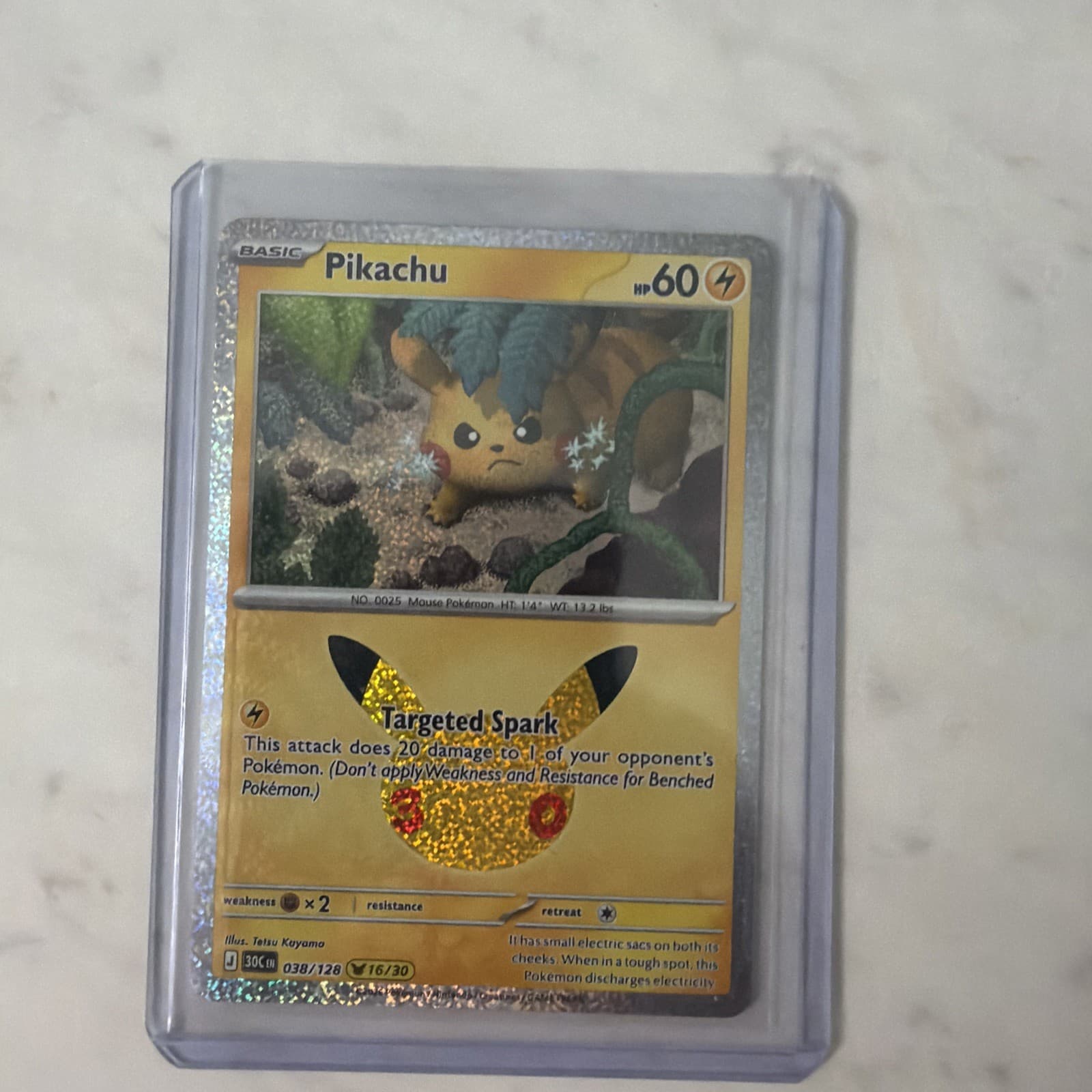 Pikachu 038/128 Holo Pikachu Rare ME: 30th Celebration Pokemon Near Mint