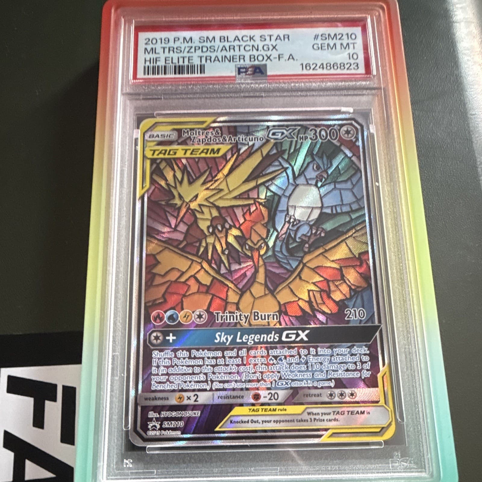 PSA 10 Pokemon Moltres & Zapdos & Articuno GX SM210 TAG TEAM Holo Promo