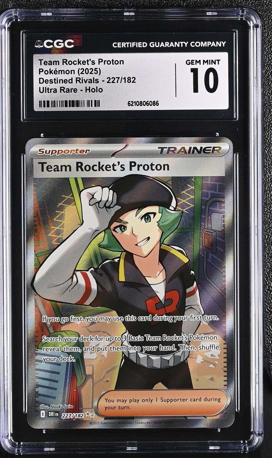2025 Destined Rivals Pokemon Team Rocket's Proton CGC 10 227/182