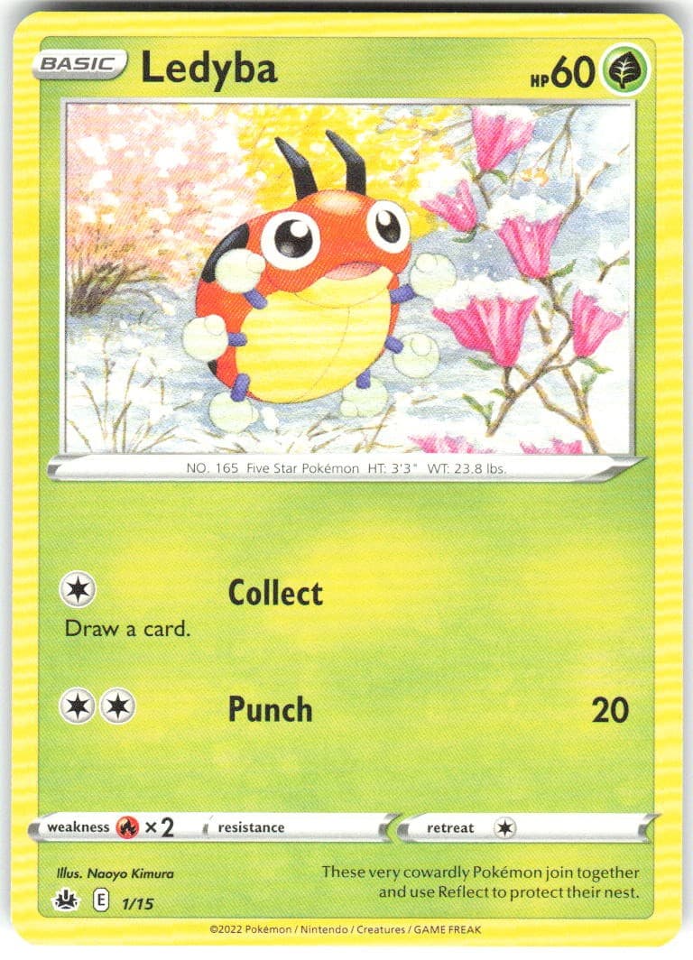 Ledyba 001/015 McDonald's Promos 2022 MCD22 NM Pokemon Card TCG