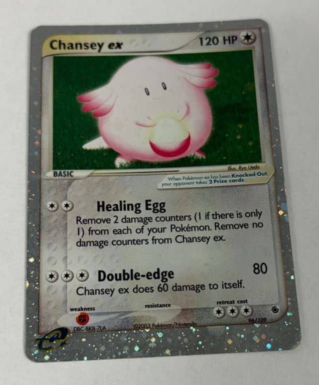 2003 Pokemon Ex Ruby & Sapphire #96 Chansey Ex Holo HP