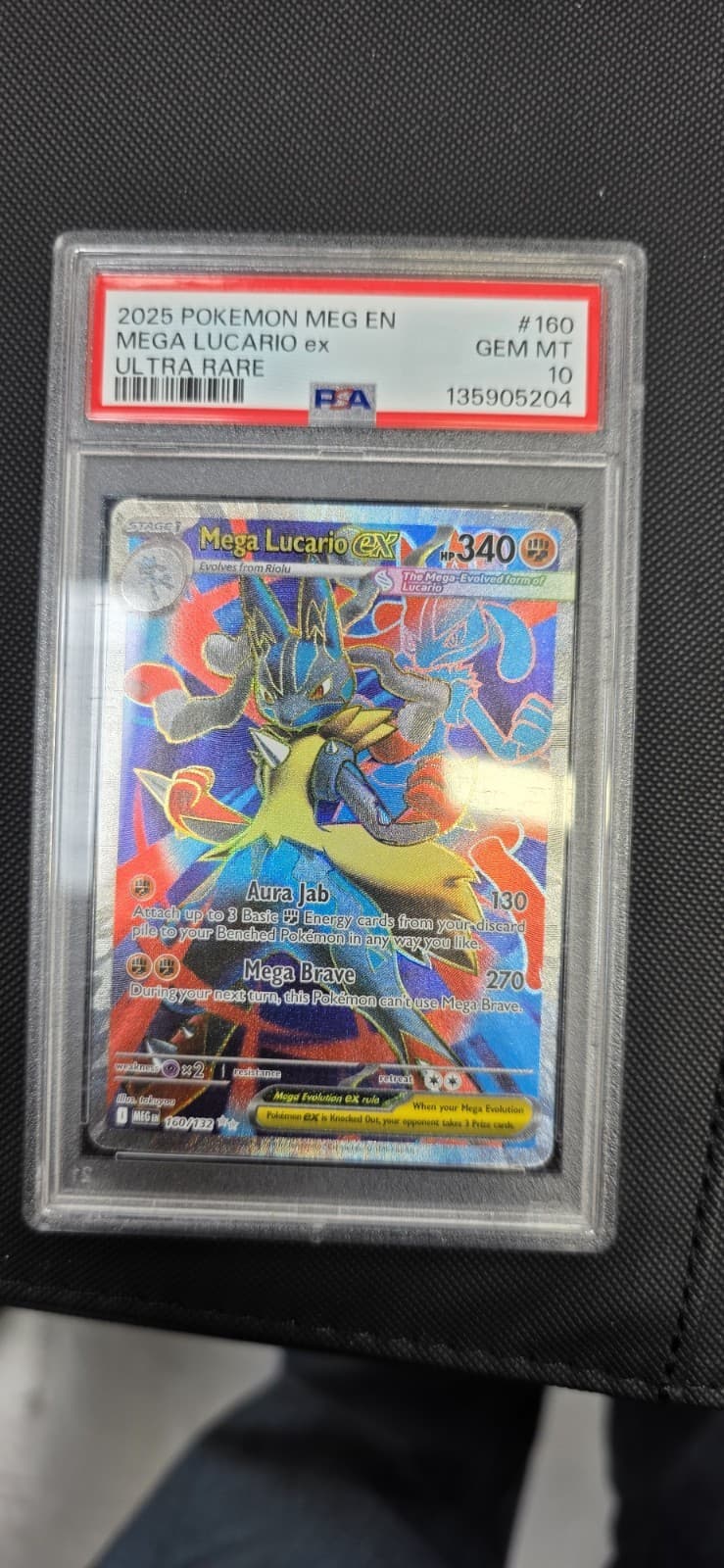 MEGA LUCARIO EX 160/132 ULTRA RARE MEGA EVOLUTION ENGLISH POKEMON PSA 10