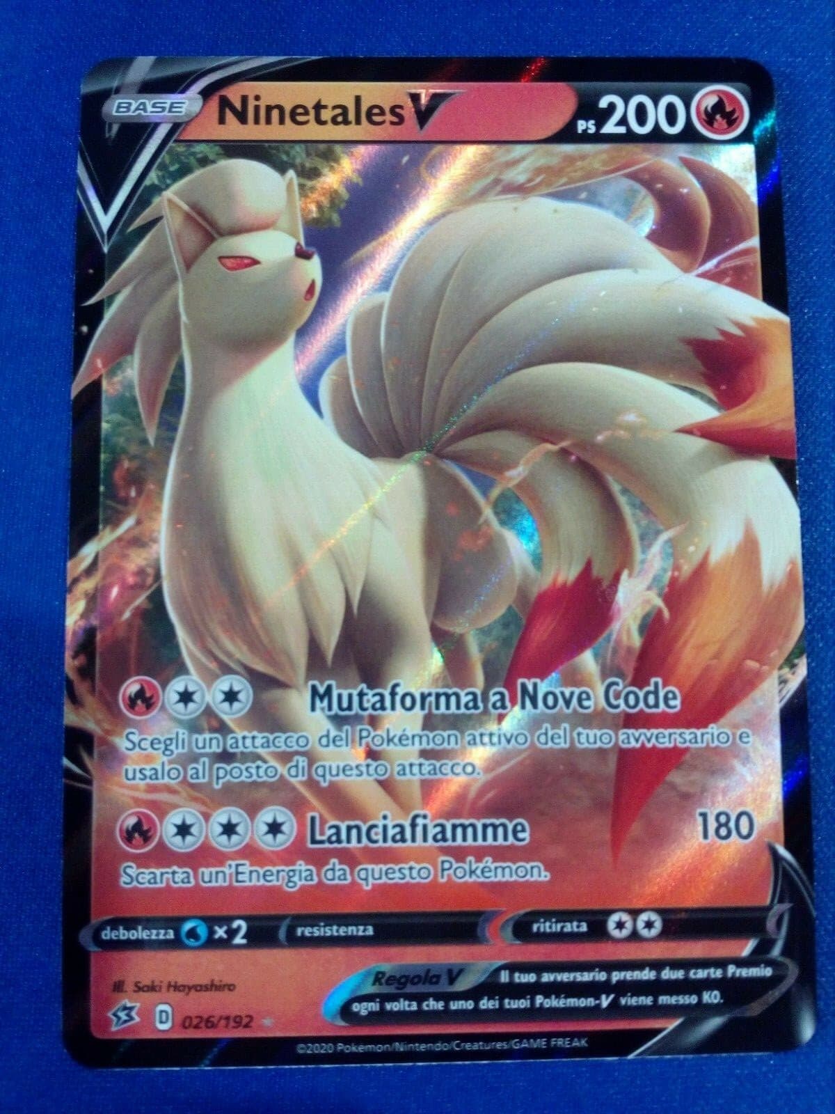 NINETALES V - FRAGORE RIBELLE 26/192 - MINT/NEAR MINT - CARTE POKEMON