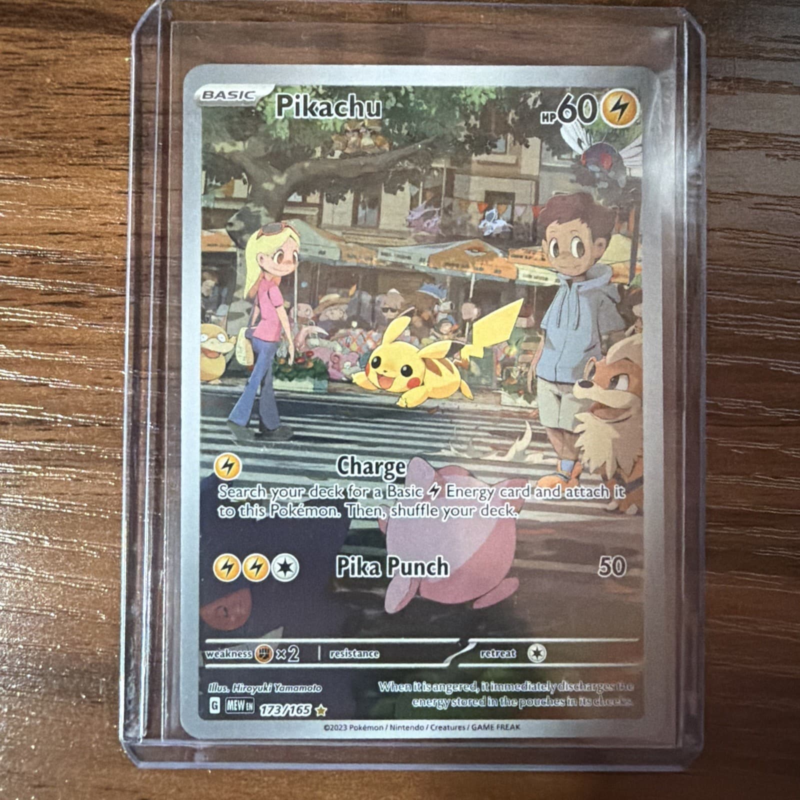 Pokemon TCG Pikachu IR 173/165 Sv: Scarlet & Violet 151 Illustration Rare Holo