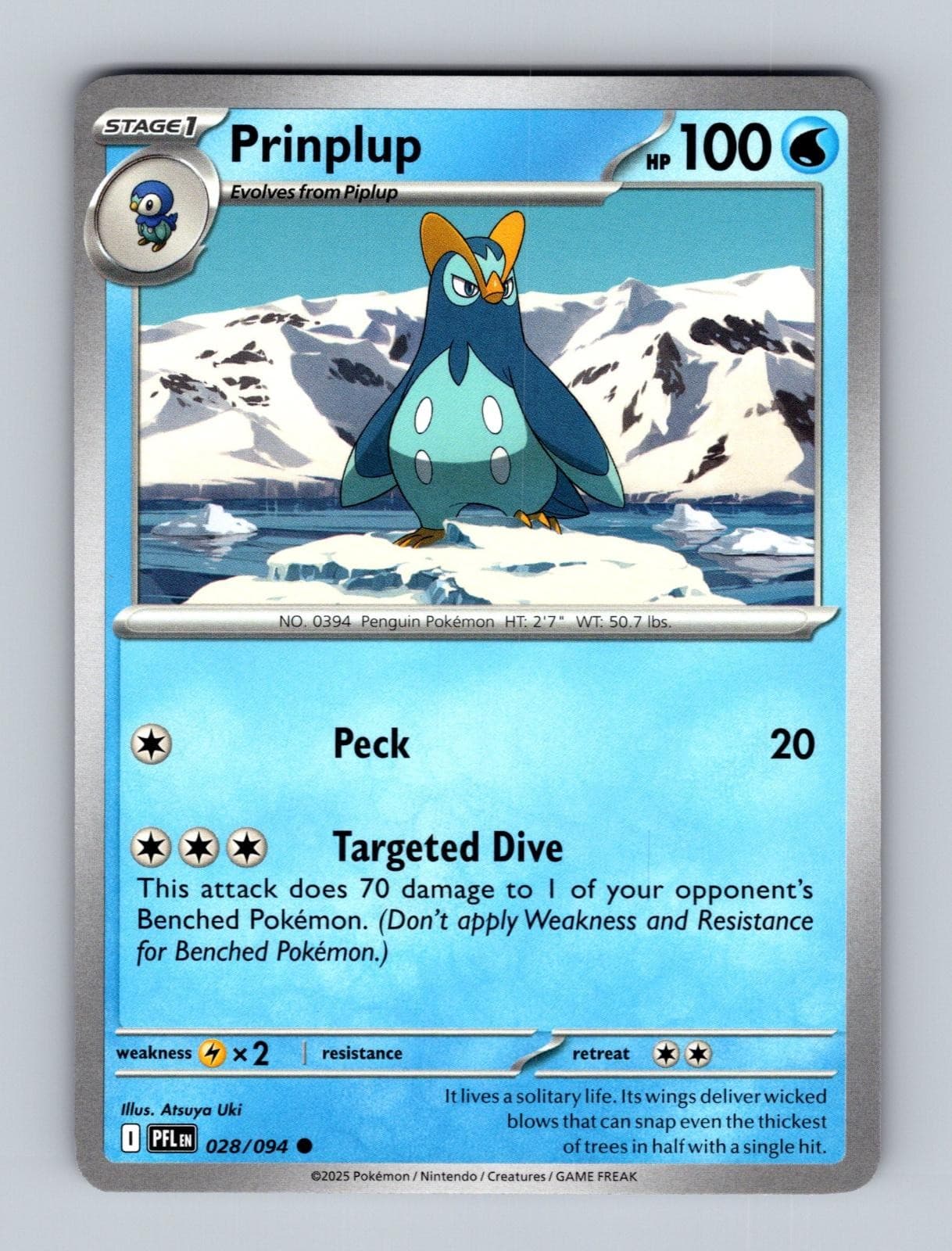 Prinplup 028/094 Common Phantasmal Flames Pokemon