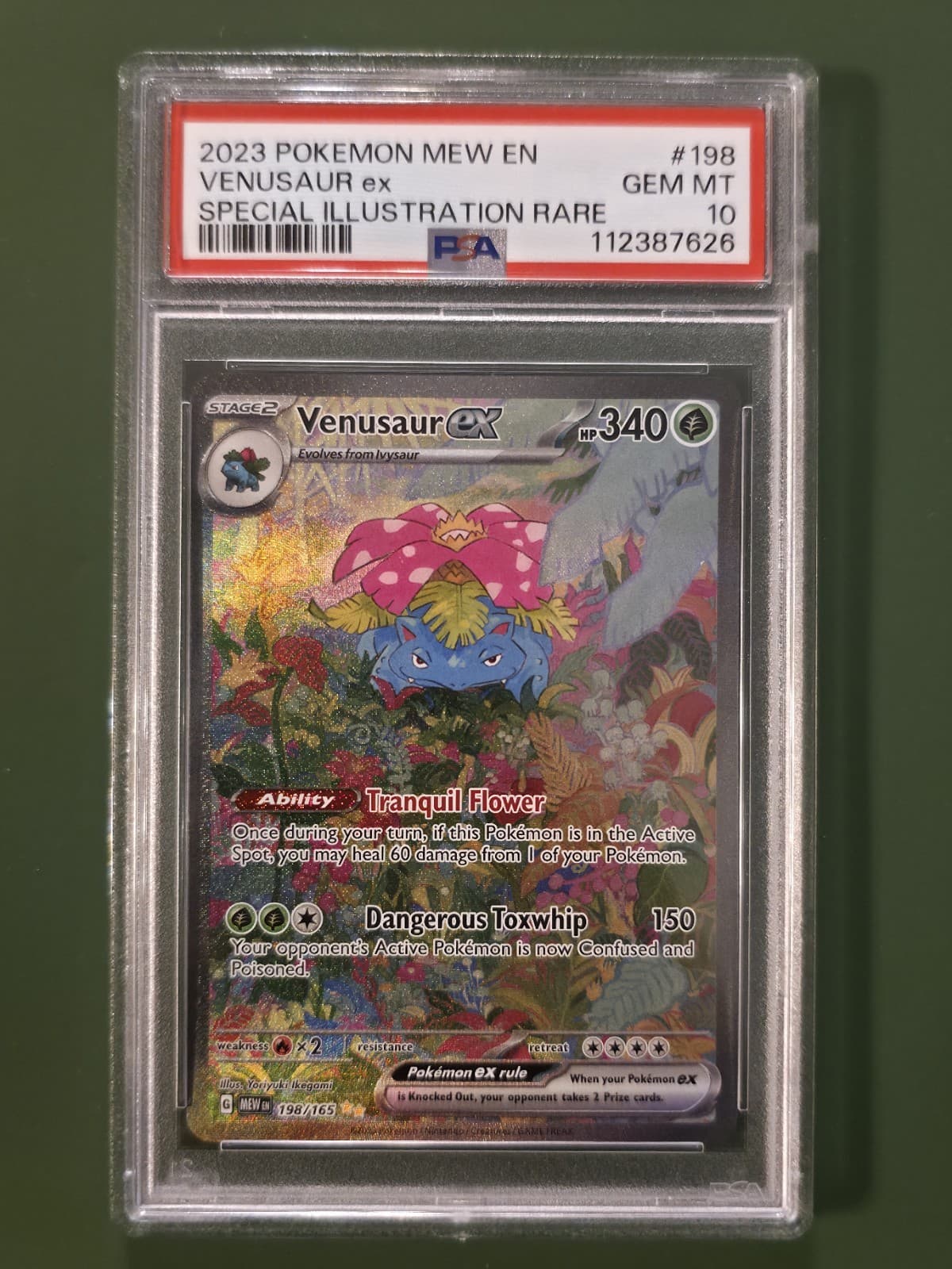 Venusaur EX 198/165 Scarlet & Violet 151 PSA 10 Special Illustration Rare