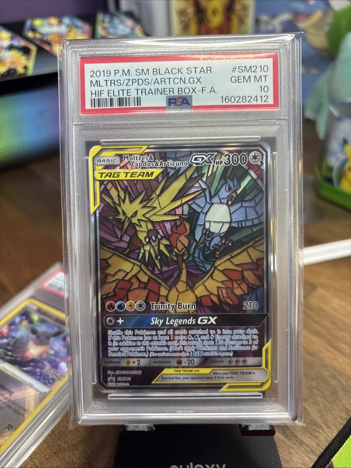 Pokemon Moltres & Zapdos & Articuno Gx Promo SM210 Hidden Fates ETB PSA 10