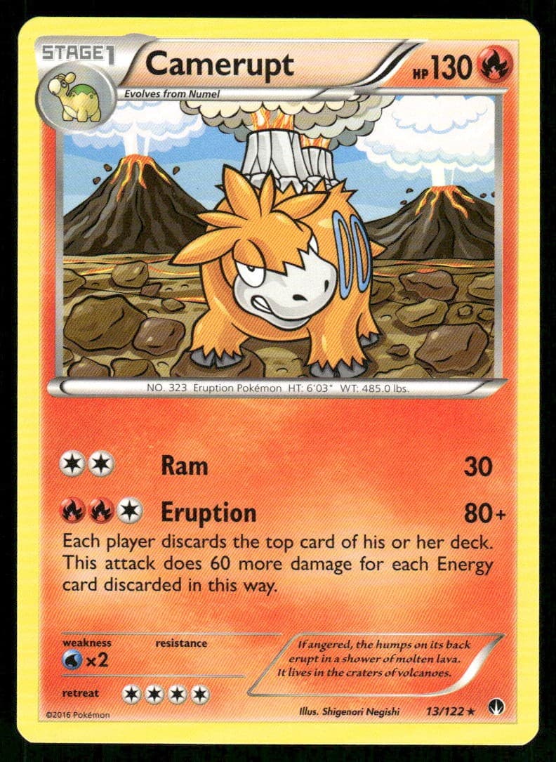 Camerupt 13/122 Rare XY - BREAKpoint EN Near Mint