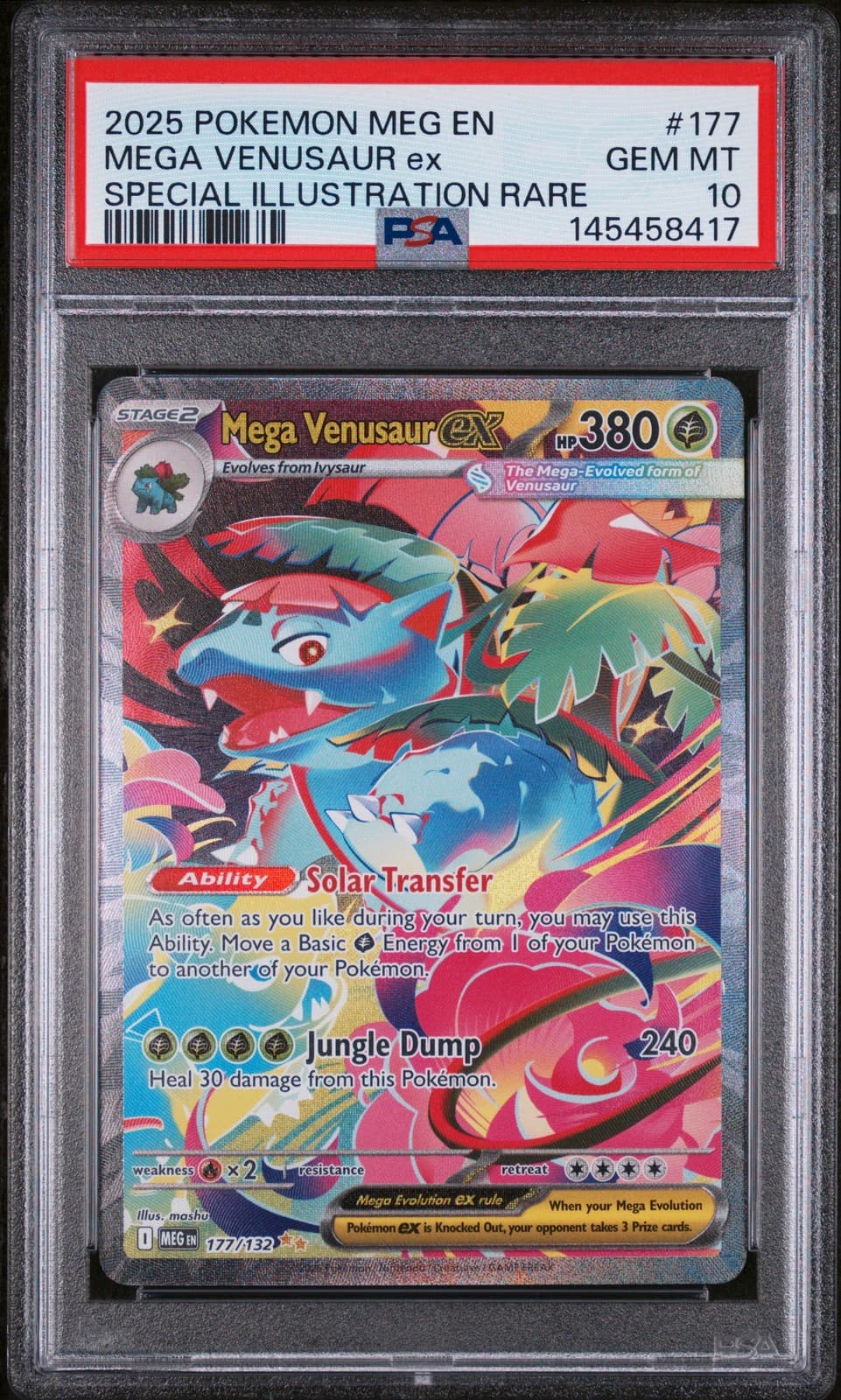 2025 POKEMON MEG EN-MEGA EVOLUTION #177 MEGA VENUSAUR EX PSA 10