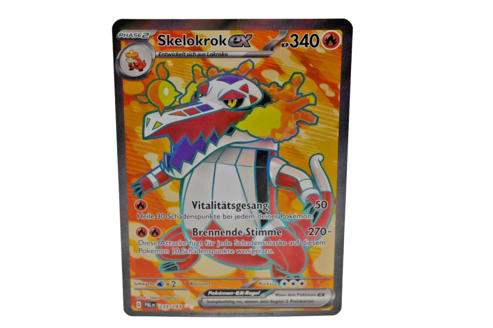 Pokemon Skelokrok ex 233 Entwicklungen in Paldea Deutsch Near Mint Full Art TCG