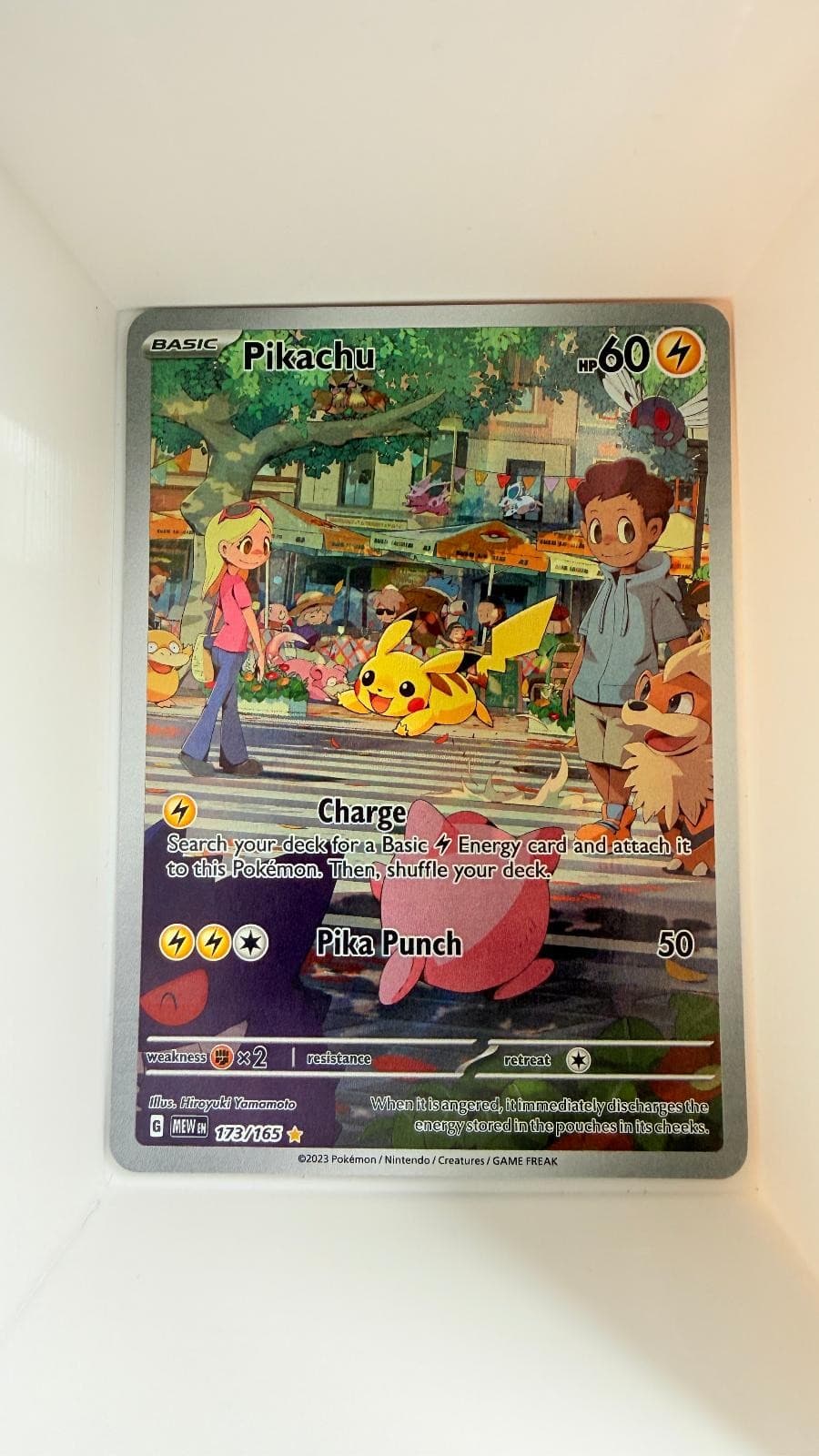 Pokemon Pikachu 151 173/165 Holo Illustration Rare