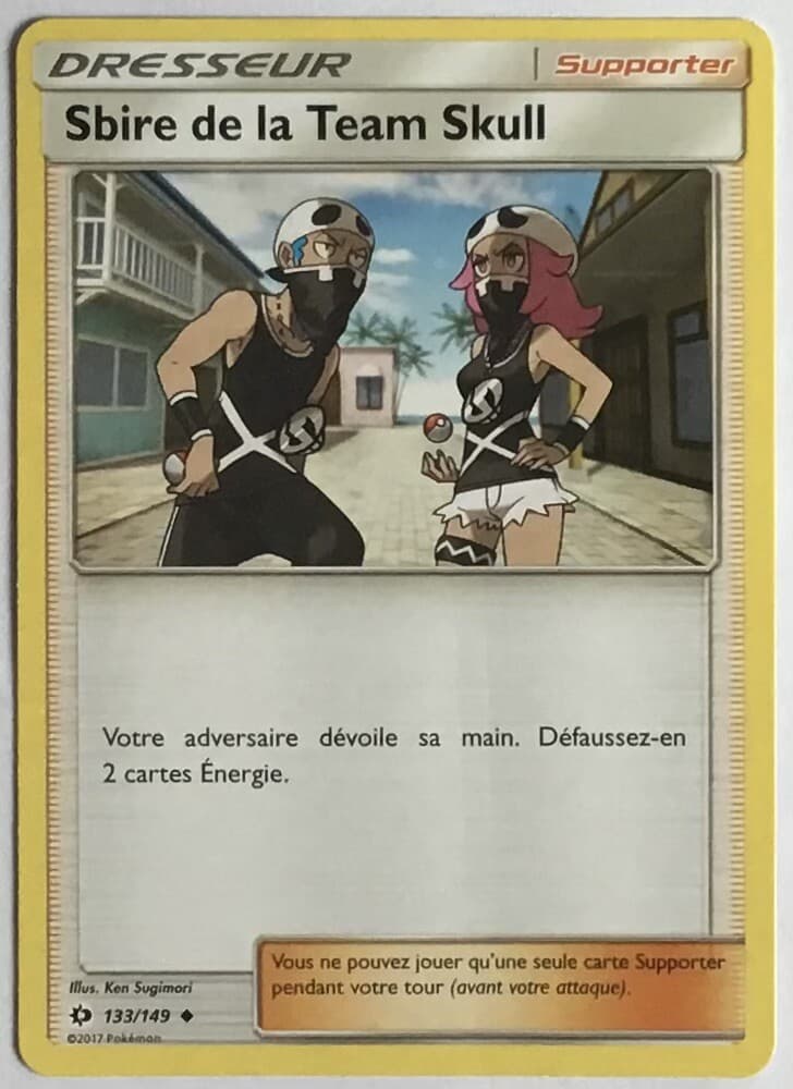 CARTE POKÉMON Sbire de la Team Skull Soleil et Lune 133/149 TBE, jamais jouée