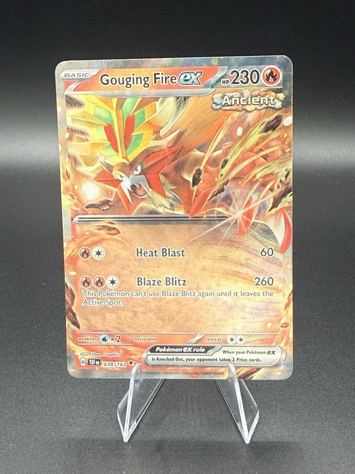 Gouging Fire ex 38/162 Temporal Forces Double Rare Holo Pokemon TCG - NM