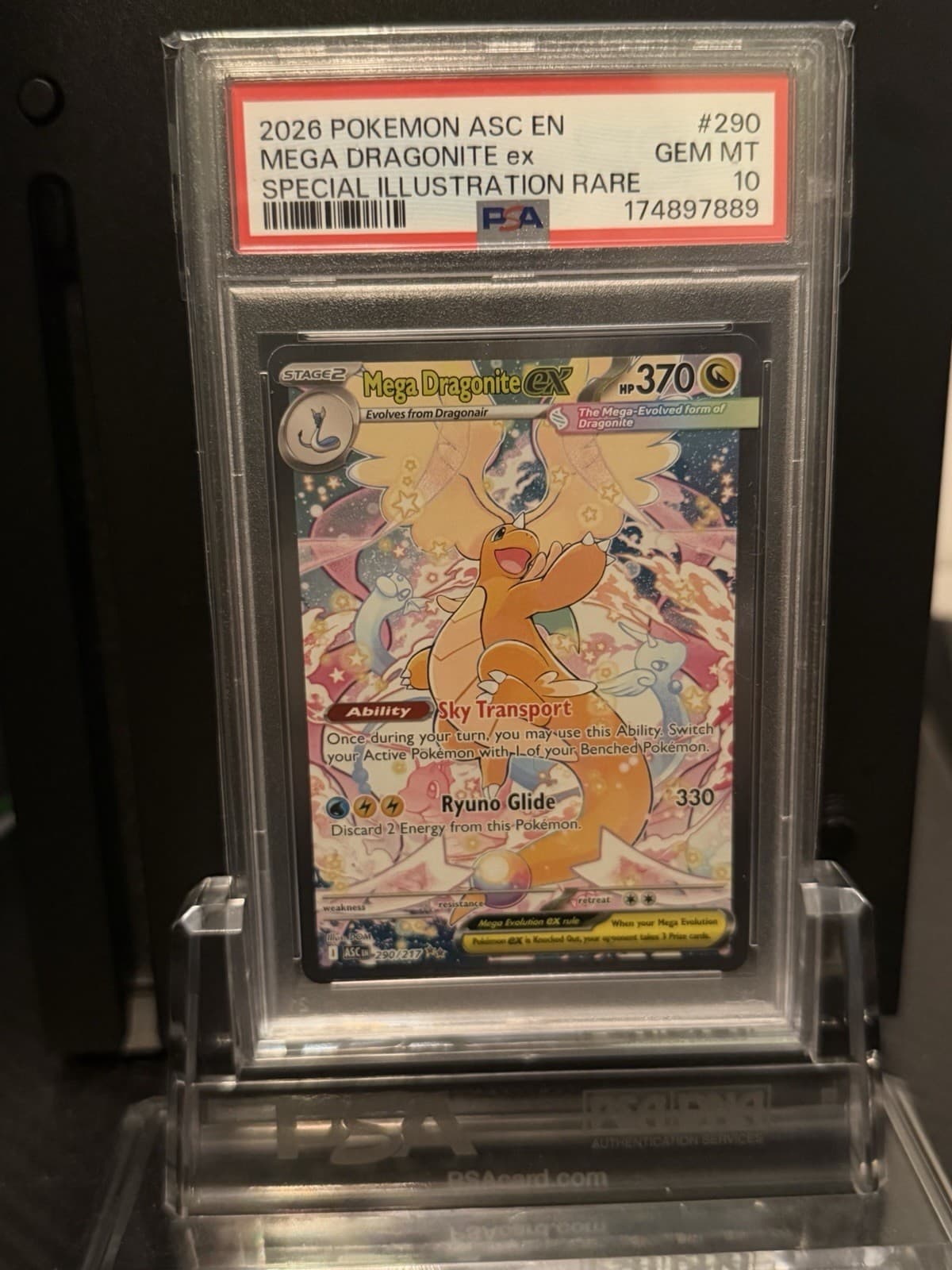 Mega Dragonite ex PSA 10 Special Illustration Rare Holo 290/217 Ascended