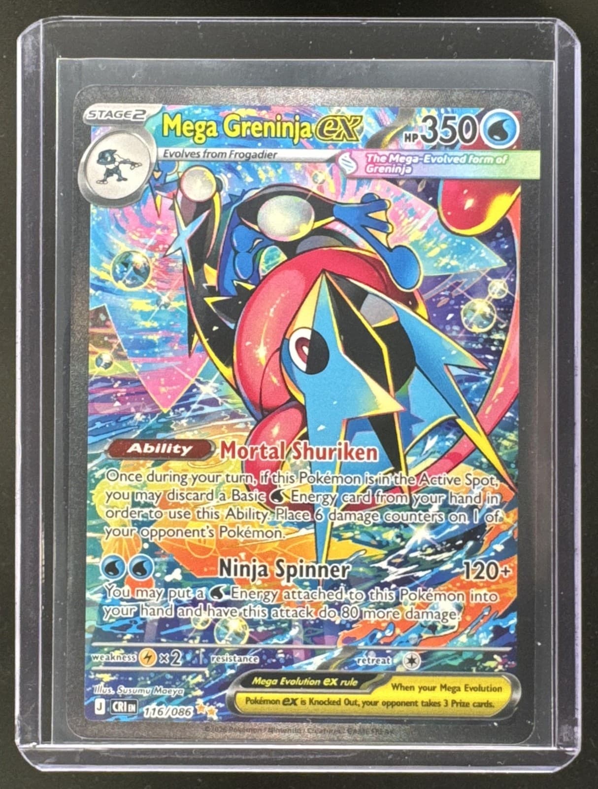 2026 Pokemon Mega Evolution Chaos Rising Greninja ex 116/086 NM PKL