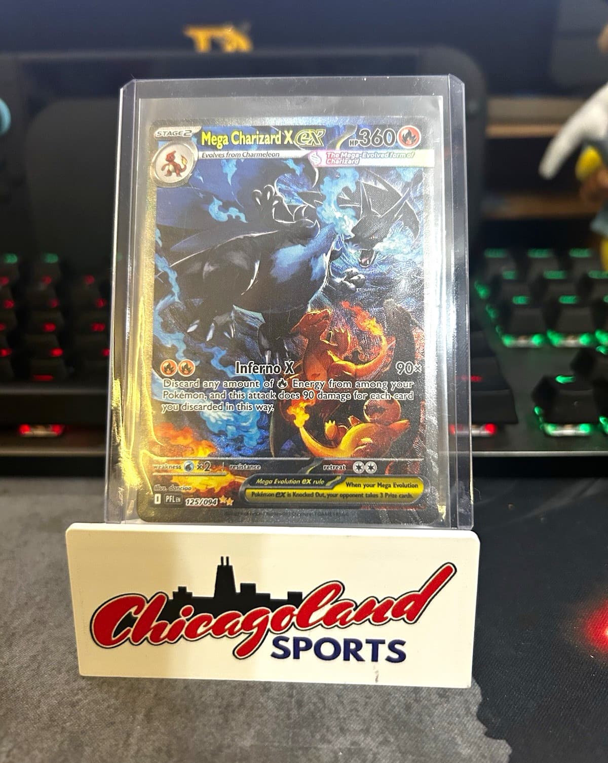 Pokemon Phantasmal Flames Mega Charizard X EX SIR 125/094